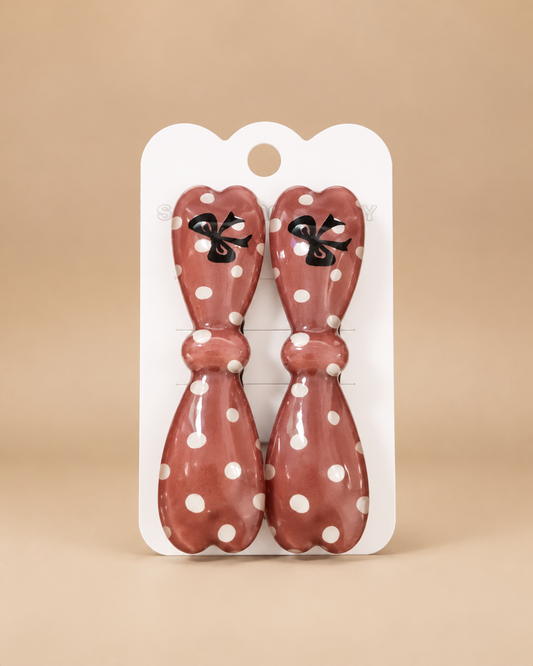 Girls' Bow-Shaped Hair Clips