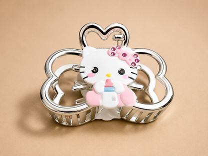 Girls' Plastic Bow-Shaped Hair Clip
